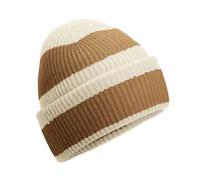 Beechfield Men's Colour Block Beanie in Cream Beechfield Cream One Size
