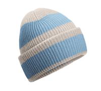Beechfield Men's Colour Block Beanie in Ivory Beechfield Ivory One Size