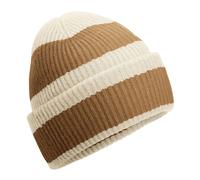 Beechfield Men's Colour Block Beanie in Ivory Beechfield Ivory One Size