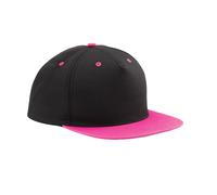 Beechfield Men's Contrast 5 Panel Snapback Cap in Black Beechfield Black One Size