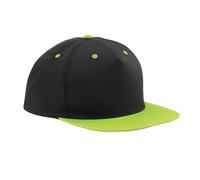 Beechfield Men's Contrast 5 Panel Snapback Cap in Black Beechfield Black One Size
