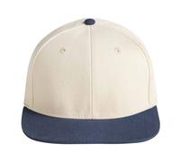 Beechfield Men's Contrast Flat Peak Baseball Cap in Natural Beechfield Natural One Size