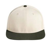 Beechfield Men's Contrast Flat Peak Baseball Cap in Natural Beechfield Natural One Size