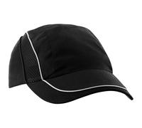 Beechfield Men's Coolmax Flow Mesh Baseball Cap Headwear Pack of 2 in True Black Beechfield True Black One Size