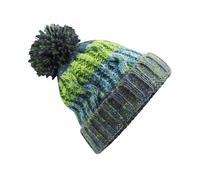 Beechfield Men's Corkscrew Knitted Pom Pom Beanie Hat Beechfield Multicolor One Size