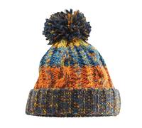 Beechfield Men's Corkscrew Knitted Pom Pom Beanie Hat Beechfield Multicolor One Size