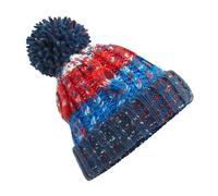 Beechfield Men's Corkscrew Pom Pom Beanie in Blue Beechfield Blue One Size
