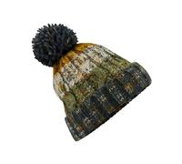 Beechfield Men's Corkscrew Pom Pom Beanie in Dark Olive Beechfield Dark Olive One Size