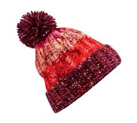 Beechfield Men's Corkscrew Pom Pom Beanie in Red Beechfield Red One Size