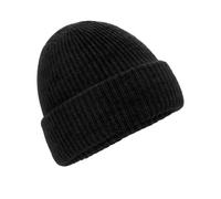 Beechfield Men's Cosy Ribbed Marl Beanie in Black Beechfield Black One Size