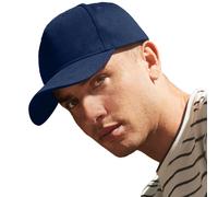 Beechfield Men's Cotton 5 Panel Baseball Cap in Navy Beechfield Navy One Size