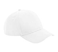 Beechfield Men's Cotton 5 Panel Baseball Cap in White Beechfield White One Size