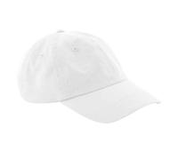 Beechfield Men's Cotton 6 Panel Dad Hat in White Beechfield White One Size