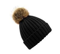 Beechfield Men's Cuffed Design Winter Hat in Black Beechfield Black One Size
