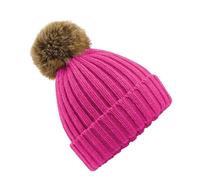 Beechfield Men's Cuffed Design Winter Hat in Fuchsia Beechfield Fuchsia One Size