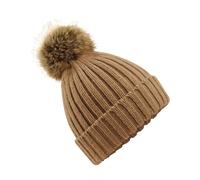 Beechfield Men's Cuffed Design Winter Hat in Medium Beige Beechfield Medium Beige One Size