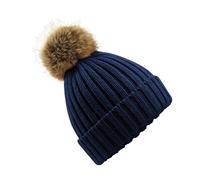 Beechfield Men's Cuffed Design Winter Hat in Navy Beechfield Navy One Size