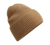 Beechfield Men's Cuffed Oversized Beanie in Beige Beechfield Beige One Size