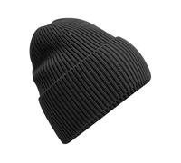 Beechfield Men's Cuffed Oversized Beanie in Charcoal Beechfield Charcoal One Size