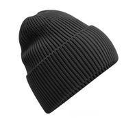 Beechfield Men's Cuffed Oversized Beanie in Charcoal Beechfield Charcoal One Size