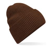 Beechfield Men's Cuffed Oversized Beanie in Dark Brown Beechfield Dark Brown One Size