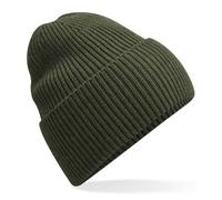 Beechfield Men's Cuffed Oversized Beanie in Dark Olive Beechfield Dark Olive One Size