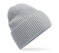 Beechfield Men's Cuffed Oversized Beanie in Light Grey Beechfield Light Grey One Size