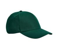 Beechfield Men's EarthAware 5 Panel Cotton Baseball Cap in Bottle Green Beechfield Bottle Green One Size