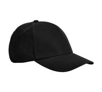 Beechfield Men's EarthAware Classic 5 Panel Cotton Baseball Cap in Black Beechfield Black One Size
