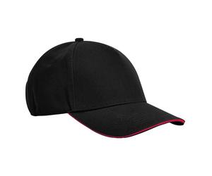 Beechfield Men's EarthAware Classic 5 Panel Cotton Baseball Cap in Black Beechfield Black One Size