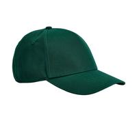 Beechfield Men's EarthAware Classic 5 Panel Cotton Baseball Cap in Bottle Green Beechfield Bottle Green One Size