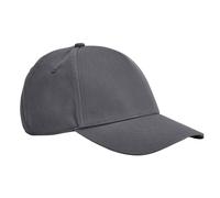 Beechfield Men's EarthAware Classic 5 Panel Cotton Baseball Cap in Mid Grey Beechfield Mid Grey One Size