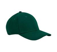 Beechfield Men's EarthAware Classic 6 Panel Cotton Sandwich Peak Baseball Cap in Bottle Green Beechfield Bottle Green One Size