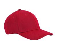 Beechfield Men's EarthAware Classic 6 Panel Cotton Sandwich Peak Baseball Cap in Red Beechfield Red One Size