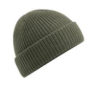 Beechfield Men's Elements Water Repellent Beanie in Dark Olive Beechfield Dark Olive One Size