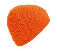Beechfield Men's Engineered Knit Ribbed Beanie in Orange Beechfield Orange One Size