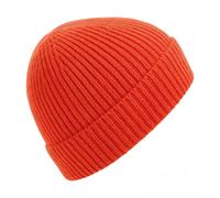Beechfield Men's Engineered Knit Ribbed Beanie in Red Beechfield Red One Size