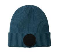 Beechfield Men's Fashion Circular Patch Beanie in Dark Blue Beechfield Dark Blue One Size