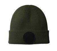 Beechfield Men's Fashion Circular Patch Beanie in Dark Olive Beechfield Dark Olive One Size
