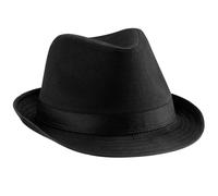Beechfield Men's Fedora Hat in Black | Size: Large/XL Beechfield Black L/XL