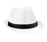 Beechfield Men's Fedora Hat in White | Size: S/M Beechfield White S/M
