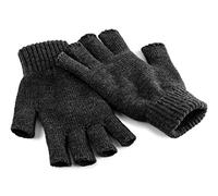 Beechfield Men's Fingerless Gloves Charcoal S/M Cold Weather
