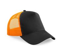 Beechfield Men's Half Mesh Trucker Cap Headwear in Black Beechfield Black One Size