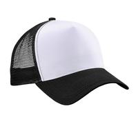 Beechfield Men's Half Mesh Trucker Cap Headwear in Black Beechfield Black One Size