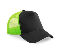 Beechfield Men's Half Mesh Trucker Cap Headwear in Black Beechfield Black One Size