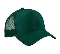 Beechfield Men's Half Mesh Trucker Cap Headwear in Bottle Green Beechfield Bottle Green One Size