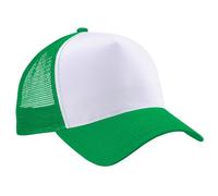 Beechfield Men's Half Mesh Trucker Cap Headwear in Green Beechfield Green One Size