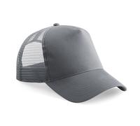 Beechfield Men's Half Mesh Trucker Cap Headwear in Grey Beechfield Grey One Size