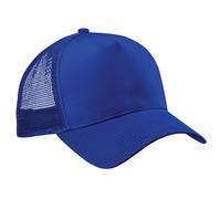 Beechfield Men's Half Mesh Trucker Cap Headwear in Mid Blue Beechfield Mid Blue One Size