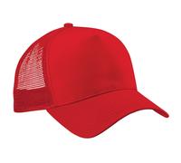 Beechfield Men's Half Mesh Trucker Cap Headwear Pack of 2 in Light Red Beechfield Light Red One Size